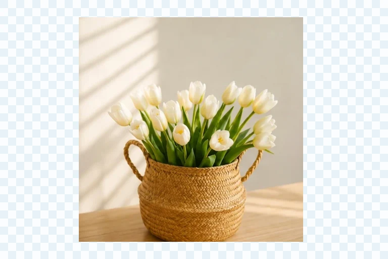 Square tulip arrangement crop ready to download