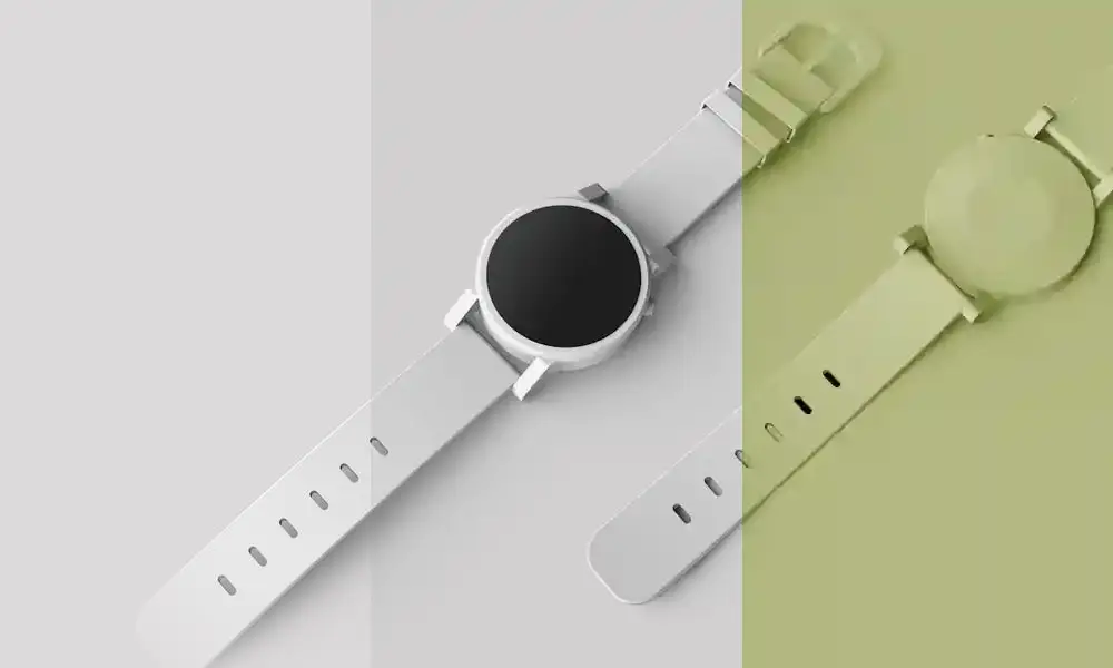 A watch image progressing from clear to moderately compressed to heavily degraded